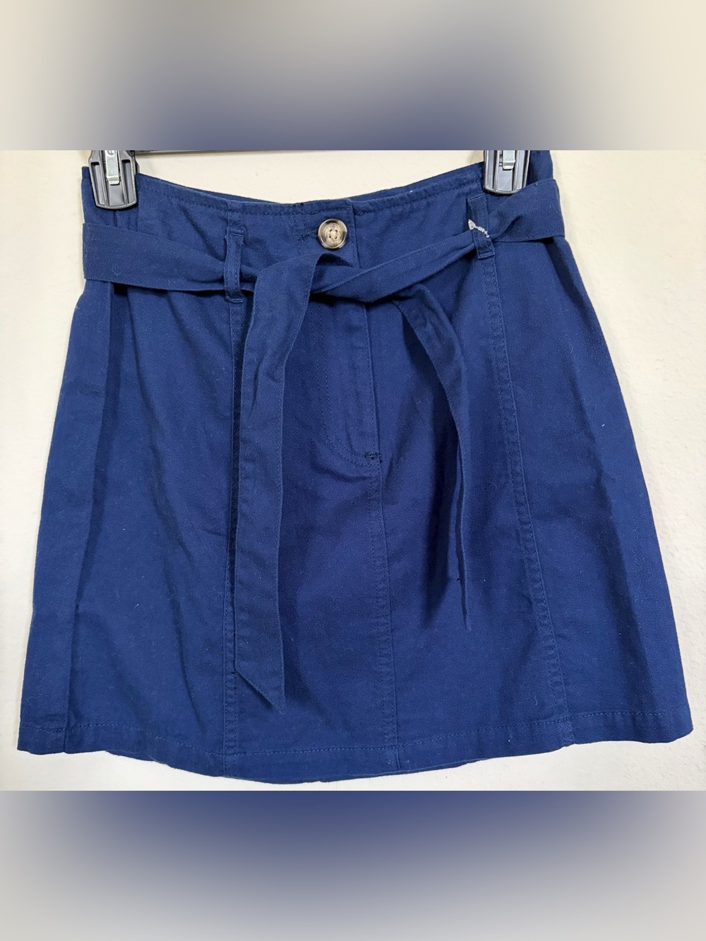Copper Key Navy Button-Front Mini Skirt - Picture 6 of 6